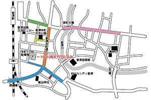 新津交通規制図