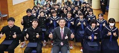 金津中学校3年生と一緒に