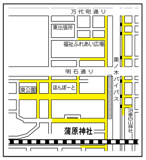 蒲原まつりのため交通規制図