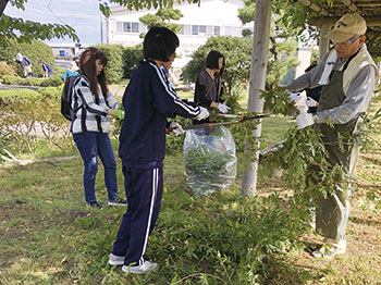 地域貢献活動　絆づくり(東新潟中学校)