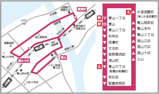 新設（5）　青山循環線路線図