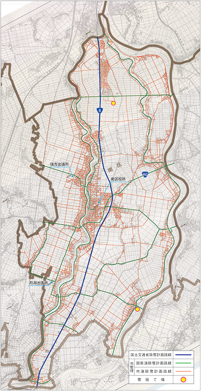 令和２年度南区除雪計画路線図