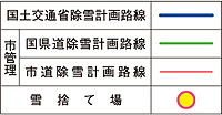 令和3年度南区除雪計画路線図　凡例