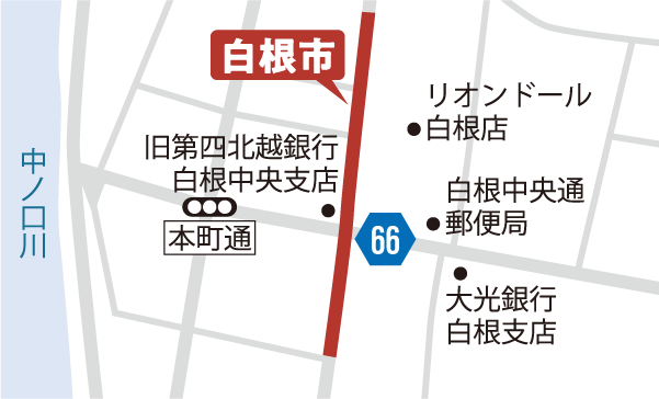 白根市開催場所の地図