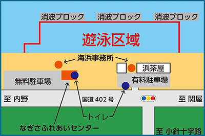 青山海岸海水浴場 地図