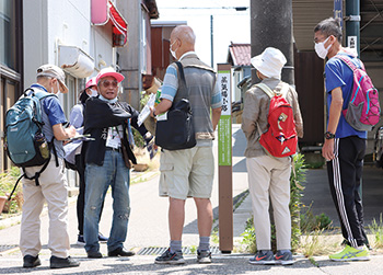 春の大野町商店街と中之口河畔まち歩き