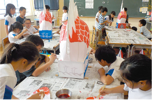 パートナーシップ事業写真　巻南小学校