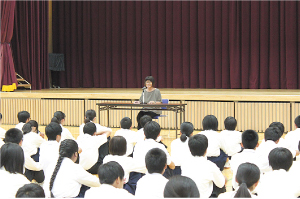 パートナーシップ事業写真　中之口中学校