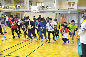 潟東リレーマラソン大会の様子