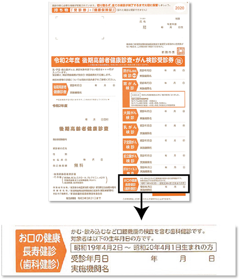 お口の健康長寿診断拡大図