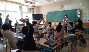 学校での講演の様子