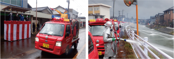 消防でぞめ式の写真