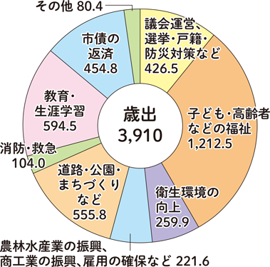 歳出のグラフ