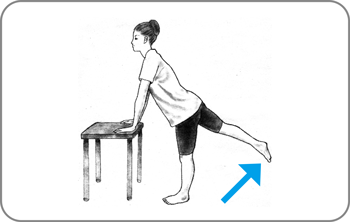 足の後ろ上げ