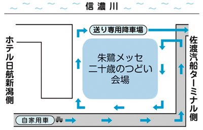 朱鷺メッセ　二十歳のつどい会場